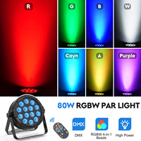 Projecteur PAR à LED RGBW 4-en-1 à haute luminosité avec 14 LED, contrôle DMX512, activation sonore et télécommande, livraison depuis l'entrepôt américain