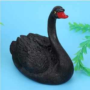 Estatua de cisne negro realista flotante de resina para decoración de jardín al aire libre artesanías de resina - Product Image 4
