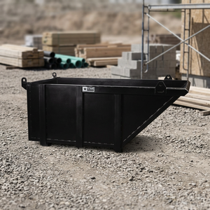 Conteneur de déchets de construction en acier robuste pour grue, avec yeux de levage et décharge inclinée, capacité 5000-13000 lb, origine US - Product Image 2