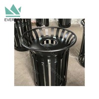 DA-29B 19 Gal 70L Entonnoir Ouvert Couvercle Nouvelle Poubelle Extérieure Rue Poubelle Extérieur Poubelle Support Poubelle Parc Poubelle Extérieur