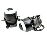 Ensemble de phares antibrouillard en aluminium modifié 12V, 3 pouces, ajustement universel, lentille de projecteur LED tricolore à double faisceau, ultra-lumineux, haute/basse intensité