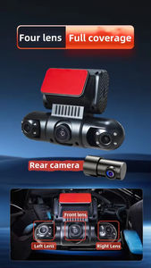 Gps קדמית ואחורי wifi 4 מצלמות הקלטה <span class=keywords><strong>dvr</strong></span> עם עדשות 1080p 360 Dashcam 4k לולאה הקלטת אפליקציה בקרת מכונית שחורה - Product Image 2
