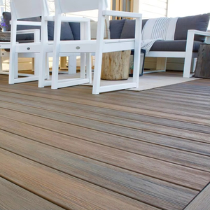 Hot bán sân thượng Hội Đồng Quản trị tái chế nhựa chống nứt rãnh Composite <span class=keywords><strong>WPC</strong></span> <span class=keywords><strong>decking</strong></span> - Product Image 1