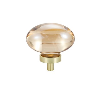 Crystal Cabinet <b>Knobs</b> Egg Shape Zinc Alloy Modern Design For Drawer Wardrobe Door Single Hole Handle - Product Image 2