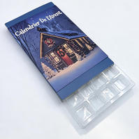 Calendrier de l'Avent de Noël personnalisé, écologique, gaufré, biodégradable, en carton, en forme de livre, matériaux recyclés, 24 jours