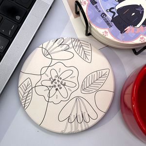 Posavasos de Cerámica Absorbentes Ecológicos Personalizados, Posavasos en Blanco con Diseño Artístico, Literario y Moderno - Product Image 3