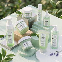 Ensemble de soins de la peau au thé vert personnalisé en marque privée, 8 pièces, pour le visage et le corps, blanchissant, lissant, hydratant, apaisant, soin de la peau au matcha