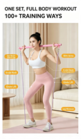 Kit Pilates Barre TPE avec Bandes de Résistance Barre d'Étirement pour Tonification Musculaire Fitness à Domicile Vente en Gros OEM Personnalisé