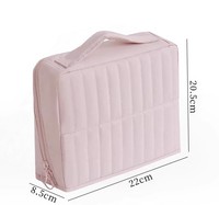 Nouvelle Trousse de Maquillage Portable Haut de Gamme Ultra Grande Capacité, Zonée, Épaissie, Imperméable, avec Crochet, Idéale pour les Voyages
