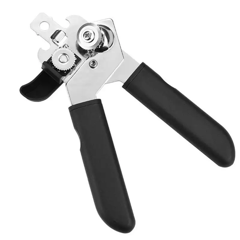 RAYBIN Manual Can Opener, Can Opener Handheld 3-in-1 Professional Can Openers Black