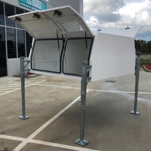 Caja de herramientas de aluminio de placa plana con jaula para perros, toldo para camioneta camper, fabricación personalizada de toldo de aluminio para Ute - Product Image 1