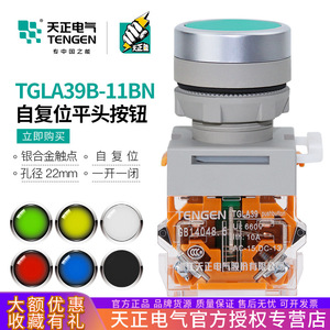 Interrupteur à bouton-poussoir Tengen TGLA38 66 mm à réinitialisation automatique rouge vert démarrage arrêt IP40 - Product Image 5