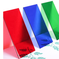 Plaque en acrylique transparente colorée rose/verte/jaune/bleue/orange à prix réduit, sans revêtement