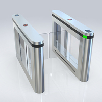 Portillon pivotant de contrôle d'accès avec lecteur RFID, reconnaissance faciale et empreinte digitale biométrique pour gymnases, bureaux et immeubles (OEM/ODM)