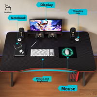 EaseNeat Vente Chaude Pas Cher Noir Jeux D'ordinateur Bureau Apprentissage E-sports Table Simple Durable Chambre Salon pour le Dernier