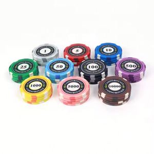 ชิปโป๊กเกอร์เซรามิกคาสิโนรอยัล ขนาด 39 มม. น้ำหนัก 10 กรัม สีสันสดใส พร้อมดีไซน์หน้าเงินตามสั่ง บรรจุ 500 ชิ้นต่อกล่องโฟมด้านใน สำหรับเล่นเกม - Product Image 3