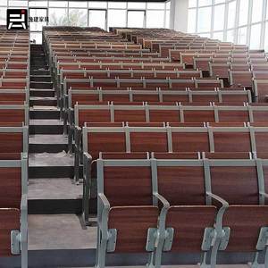 Bureaux et chaises pour étudiants, sièges en classe à niveaux, en alliage d'aluminium avec tableau d'écriture, accoudoirs intérieurs - Product Image 3