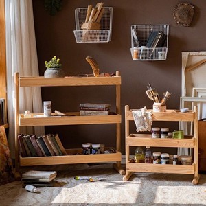 Solid wood flower stand, succulent plant stand, sofa side table, multi-tiered storage rack, flower shop balcony <b>shelf</b>, balcony - Product Image 3