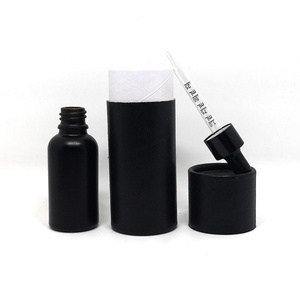1oz 5ml-100ml Matte Black Frosted Essential Oil Glass <b>Dropper</b> <b>Bottles</b> with Custom Luxury Box & Screen Printing - Product Image 5