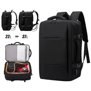 Mochila Viaje背包防水带USB充电可扩展旅行行李箱手推车笔记本电脑背包