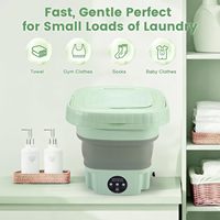 Lave-linge électrique portable domestique 9L, version améliorée, pliable, avec panier essoreur et 3 modes de nettoyage