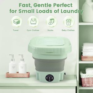 Portable Electric Household Washing Machine 9L Upgraded Version Foldable <b>Stacked</b> Washer/Dryer with Spin Basket 3 Cleaning Modes - Product Image 2