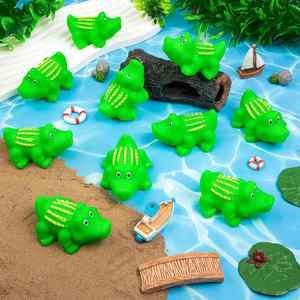 Alligator <b>Bath</b> Toy Set Mini Plastic Crocodile Float Squeak for Bathtub Baby Shower Halloween Pool Party Supply - Product Image 2