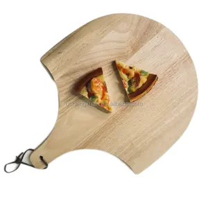 Tablero de pizza Origen Servidor de madera maciza Paleta de madera para pelar <span class=keywords><strong>Pala</strong></span> para hornear Bambú Tamaño personalizado Forma Precio de fábrica 12 15 22 pulgadas - Product Image 1