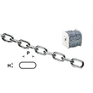 CHAÎNE GENOA SUR ROULEAU n ° 18 (3.5mm)-DxH 20x7.5-bobine 60 mt - Product Image 1