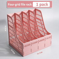 Organisateur de fichiers de bureau à 4 compartiments, boîte de rangement de documents multi-niveaux, panier de classement et support d'archives pour bureau