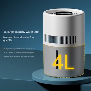 Humidificateur d'intérieur <0,5L 23W compact sans brume, à évaporation, avec filtre à impeller, alimentation USB, LED à changement de couleur pour le bureau - Product Image 4