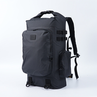 Sac à dos étanche 20-80L robuste avec fermeture roll-top léger pour le camping, le kayak, la plage, la navigation, la natation, le surf