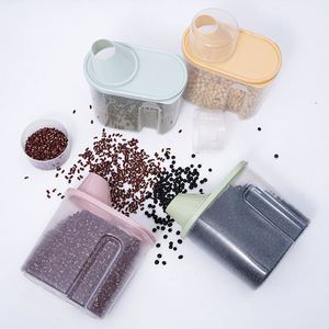 Ins Style Clear Plastic Airtight Eco-Friendly <b>Stackable</b> <b>Storage</b> Canisters Minimalist Pantry Organizer Grain Dry Fruit Snack - Product Image 3
