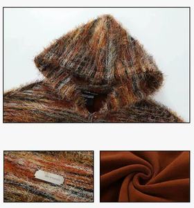 Felpe con Cappuccio Oversize con Zip in Pile Polare, 520g, 100% Poliestere con Tintura Spaziale Trendy, Logo in Metallo, per l'Uso Quotidiano Autunnale - Product Image 3