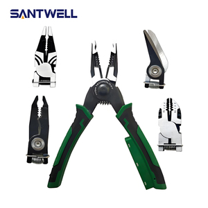 Pince multifonctionnelle 5-en-1 à têtes interchangeables pour couper, sertir, dénuder, plier et saisir – Idéale pour les travaux électriques et le bricolage - Product Image 2