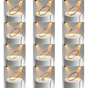 Nouveau Bracelet Coulissant Tennis en Argent 925 avec Cœur Scintillant et Rose Éternelle, Bijou Charm DIY Tendance, Cadeau Exquis 2026 - Product Image 1