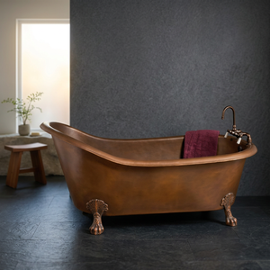 <b>Copper</b> Freestanding Bathtub Classic Oval Retro Style Non-<b>Slip</b> Bath for Home Hotel Bathroom-Indian Home Crafts CH-799 (Uttar - Product Image 1