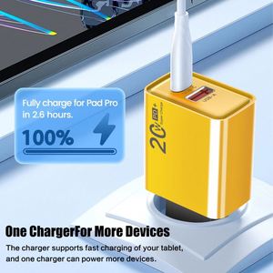 ที่ชาร์จ USB PD แบบเร็วพิเศษ 20W ใช้งานร่วมกับโทรศัพท์มือถือได้อย่างสมบูรณ์แบบ กำลังไฟขาออก 2A รองรับการชาร์จแบบ Type-C - Product Image 6