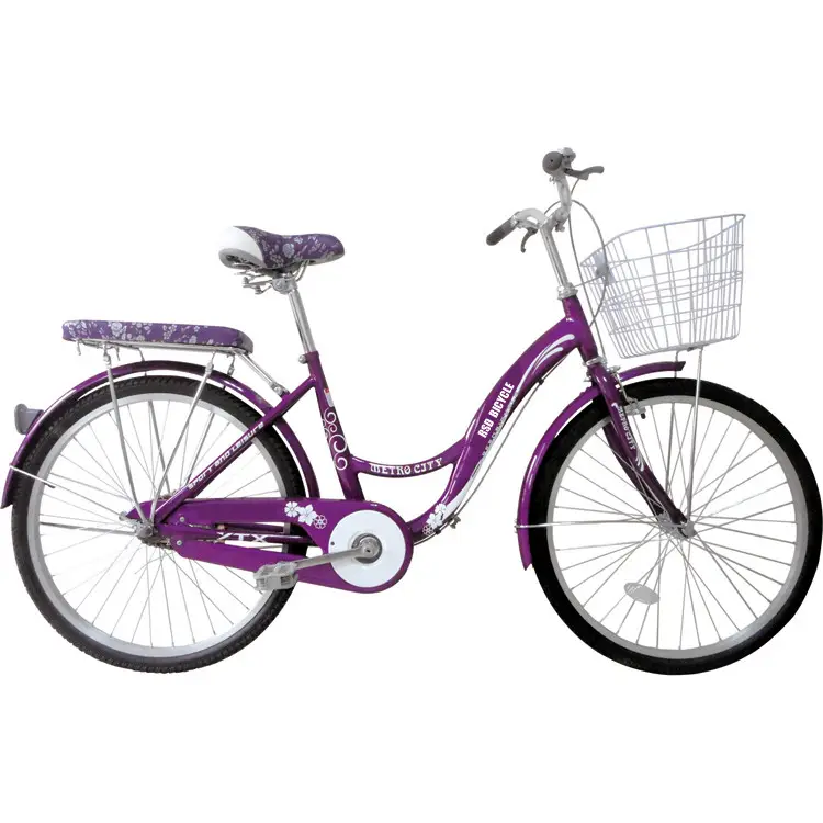 Bicicleta de ciudad para mujer, bicicleta de carretera con cesta delantera/bicicleta de Ciudad de 26"