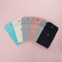 WEIMEI Éco Personnalisé avec logo Pochette cadeau pour bijoux en microfibre velours suédé avec insert pour bijoux