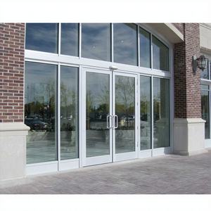 XIYATECH Puertas Comerciales Modernas Antirrobo de Vidrio Templado y Aluminio para Hoteles, Villas, Supermercados y Escuelas - Product Image 1