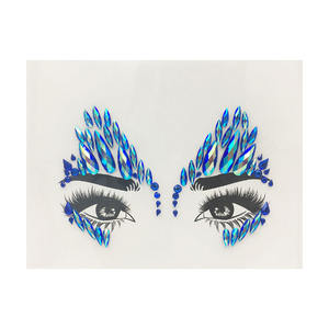 Bijou de tatouage temporaire, maquillage des yeux, en cristal, personnalisé, bijoux pour le visage, autocollant d'art du visage, Festival - Product Image 5