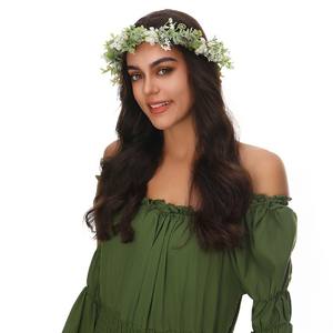 Nuevo Diseño de <span class=keywords><strong>Flores</strong></span> de Tela <span class=keywords><strong>para</strong></span> Novia y Damas de Honor, Accesorios <span class=keywords><strong>para</strong></span> <span class=keywords><strong>el</strong></span> Cabello, Coronas, Diadema Verde <span class=keywords><strong>para</strong></span> Boda - Product Image 6