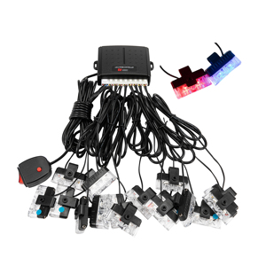 Luces Estroboscópicas LED de Advertencia de Emergencia con Control Remoto a Prueba de Agua para Parrilla Delantera de Montacargas, 12/24V - Product Image 1