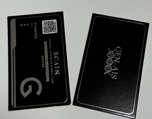Carte de visite personnalisée noire feuille d'argent bord en relief logo <span class=keywords><strong>tampon</strong></span> à chaud papier coton conception libre pour entreprise visite carte nominative - Product Image 5