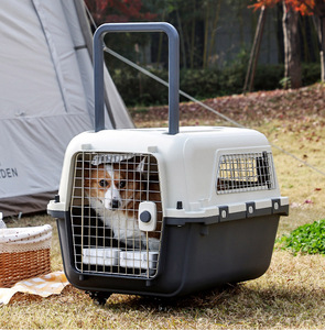 Pet hava taşıma kutusu sert yüzey araba seyahat evcil hayvan taşıyıcı kutu tekerlekler ile küçük köpekler ve kediler için uygun - Product Image 2