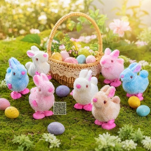 Lapin sauteur à remonter, lapin rebondissant à mécanisme, prix de carnaval, jeux de lancer d'anneaux, cadeaux de fête, remplisseurs de sacs cadeaux, remplisseurs de paniers de Pâques - Product Image 1