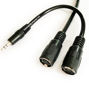 Câble <span class=keywords><strong>MIDI</strong></span> 5 broches DIN femelle vers prise jack 3,5 mm 3 pôles pour guitare, microphone, système audio - Product Image 3