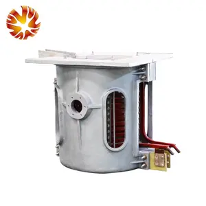 Large capacity electric frequency induction iron melting steel scrap metal smelting furnace