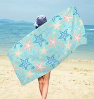 Serviette de plage et de sport en microfibre personnalisée, imprimée numériquement, de haute qualité, écologique, moderne, à séchage rapide et super douce
